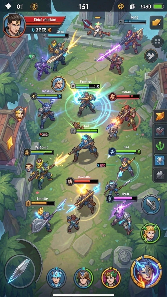 Karakter utama yang penuh semangat menjelajahi dunia game.
