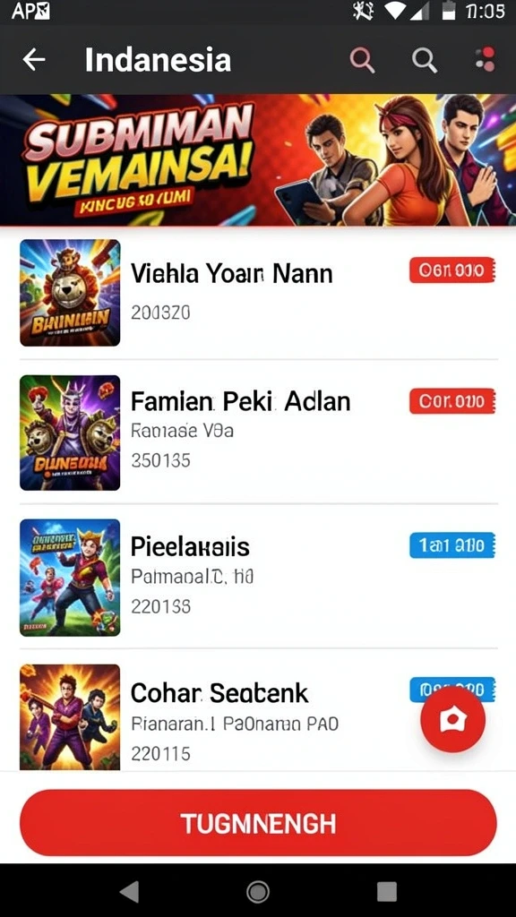 Tampilan utama 8ID dengan berbagai pilihan permainan.