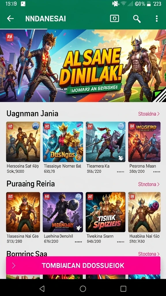 Pengaturan mudah untuk memulai permainan dengan cepat.