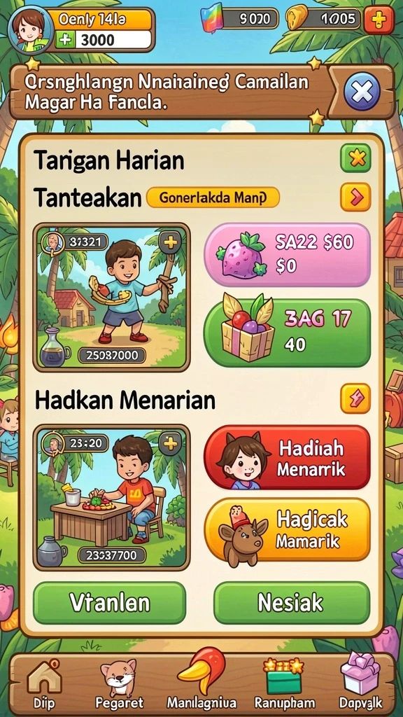 Level menantang dalam permainan.