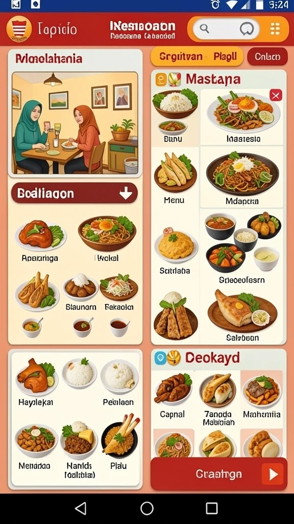Tampilan awal yang menarik dan user-friendly.
